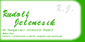 rudolf jelencsik business card